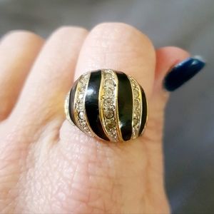 18K HGE Domed Cocktail Ring
